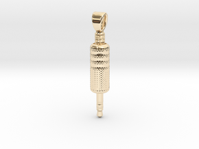 Audio Jack connector 3.5 [pendant] in 9K Yellow Gold 