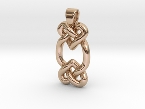 Two hearts knot [pendant] in 9K Rose Gold 