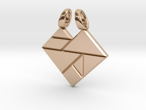 Heart tangram [pendant] in 9K Rose Gold 