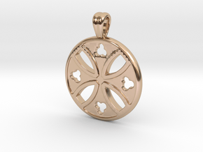Antique cross [pendant] in 9K Rose Gold 