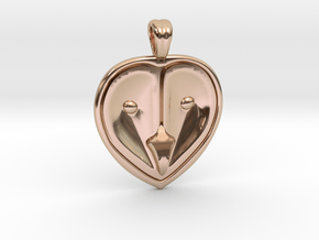 Owl head [pendant] in 9K Rose Gold 
