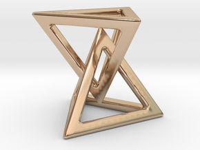 Double pyramid [pendant] in 9K Rose Gold 