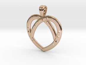 Heart by horseshoes [pendant] in 9K Rose Gold 