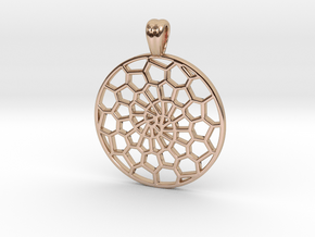 Voronoi's spiral [pendant] in 9K Rose Gold 