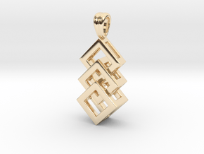 Linked cubes [pendant] in 9K Yellow Gold 