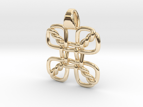 Clover knot in 9K Yellow Gold 