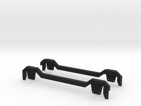 210mm Wheelbase Juggernaut Chassis Rails in Black Natural Versatile Plastic