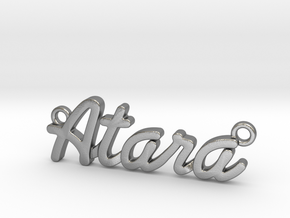Name Pendant - Atara in Natural Silver