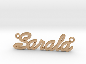 Name Pendant - Sarala in Natural Bronze