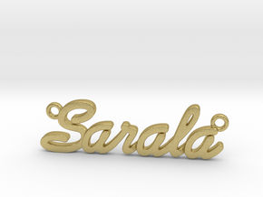 Name Pendant - Sarala in Natural Brass