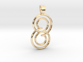 Double spiral [pendant] in Vermeil