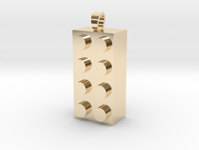 Basical brick [pendant] in Vermeil