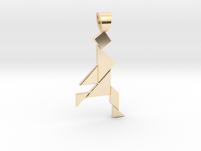 Jogger tangram [pendant] in Vermeil