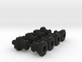 TF Energon Combiner Adapters to 5mm Port/Peg in Black Smooth PA12: Medium