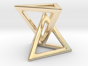 Double pyramid [pendant] in Vermeil