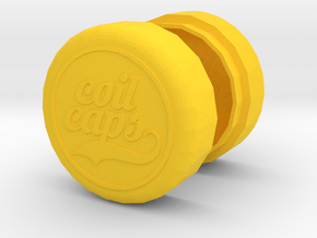 COIL CAPS in Yellow Smooth Versatile Plastic