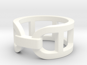 Jeffrey Opel Fancy Ring Size 6 in White Smooth Versatile Plastic