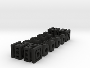 TF Energon Combiner Adapters to 5mm Port/Peg in Black Smooth PA12: Large