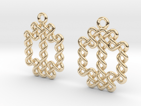 Large knot [earrings] in Vermeil