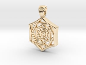 Hexaflower [pendant] in Vermeil
