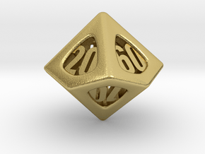 Thoroughly Modern d10 Decader Mini in Natural Brass