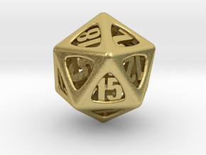 Thoroughly Modern d20 Mini in Natural Brass