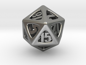 Thoroughly Modern d20 Mini in Natural Silver