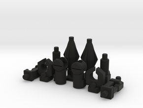 TF Earthrise Prime Trailer Repair Arms Set in Black Smooth Versatile Plastic