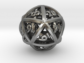 Electron d20 in Natural Silver