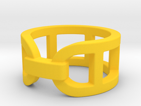 Jeffrey Opel Fancy Ring Size 8.5 in Yellow Smooth Versatile Plastic