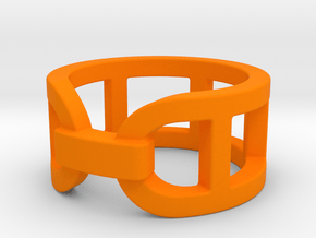 Jeffrey Opel Fancy Ring Size 8.5 in Orange Smooth Versatile Plastic