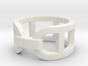 Jeffrey Opel Fancy Ring Size 9.5 in White Natural Versatile Plastic