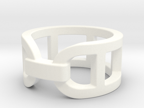 Jeffrey Opel Fancy Ring Size 10.5 in White Smooth Versatile Plastic