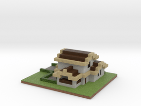 Minecraft Suburban House Medium in Natural Full Color Sandstone