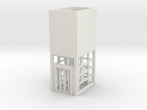 N Scale Station Platform Elevator w cage H47 in White Natural Versatile Plastic