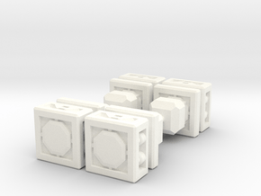 TF CW FoC Combiner Adapter Set of 4 in White Smooth Versatile Plastic