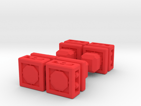 TF CW FoC Combiner Adapter Set of 4 in Red Smooth Versatile Plastic