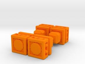 TF CW FoC Combiner Adapter Set of 4 in Orange Smooth Versatile Plastic