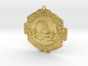 skull courtushe in Polished Brass