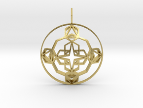 Seal of Evolution (Domed) in Natural Brass