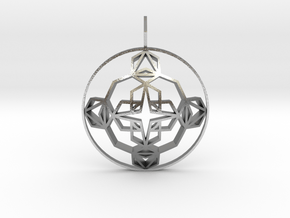 Seal of Evolution (Domed) in Natural Silver