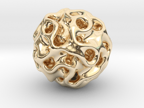 Sphere_gyr_1_6mm in 14k Gold Plated Brass: 6mm