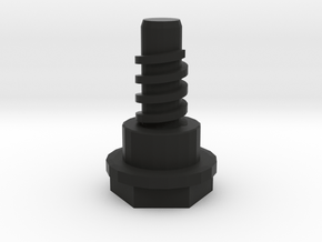 Take-Apart Dino Replacement Screw Type A in Black Smooth Versatile Plastic