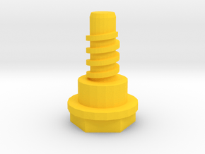 Take-Apart Dino Replacement Screw Type A in Yellow Smooth Versatile Plastic
