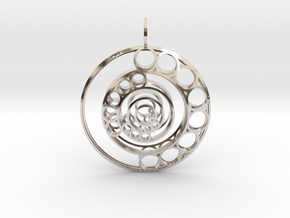 Song of the Spheres (Double-Domed) in Rhodium Plated Brass