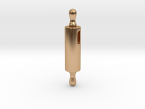 Rolling Pin pendant in Polished Bronze