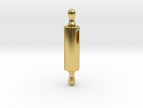 Rolling Pin pendant in Polished Brass