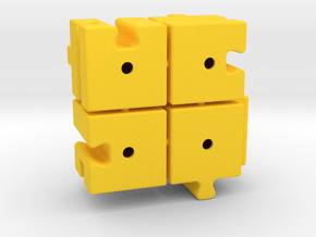 Cube slider (with sprues) set A in Yellow Smooth Versatile Plastic