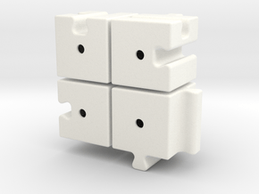 Cube slider (no sprues) set A in White Smooth Versatile Plastic