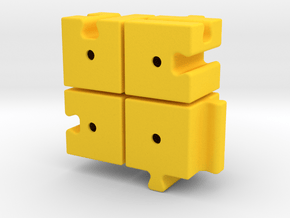 Cube slider (no sprues) set A in Yellow Smooth Versatile Plastic